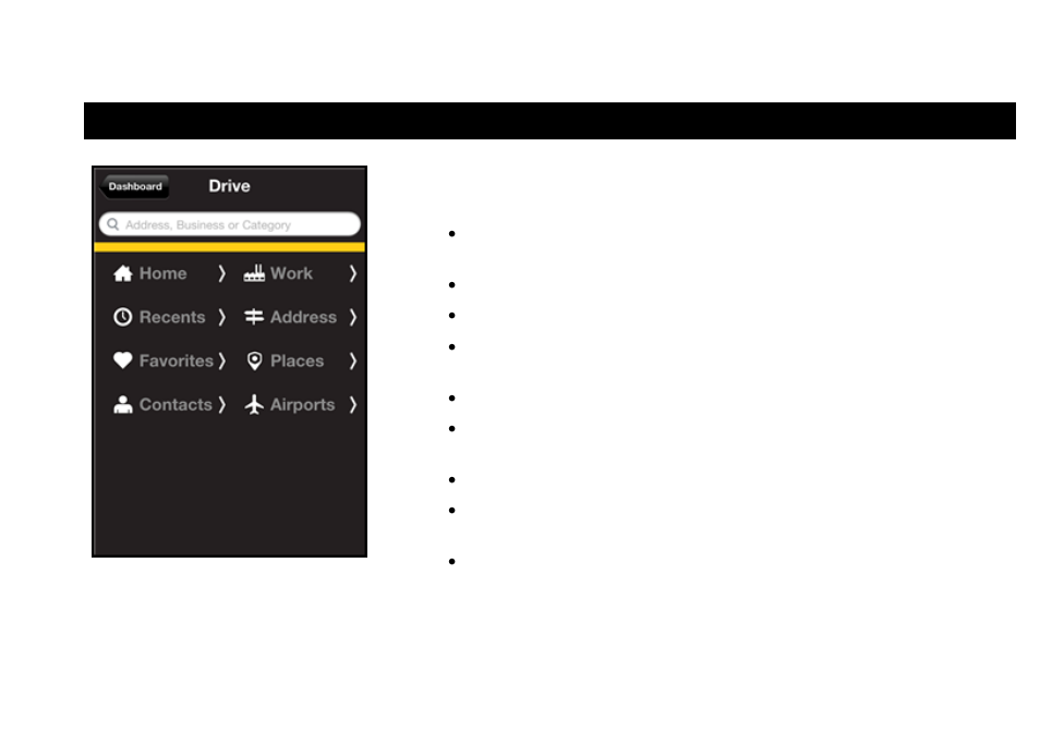 Drive menu | Telenav Scout v1.1 for iPhone (open market) User Manual | Page 28 / 129