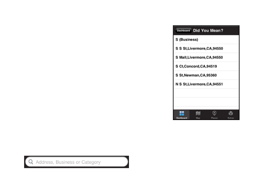 1 two-box address input | Telenav Scout v1.1 for iPhone (open market) User Manual | Page 30 / 129