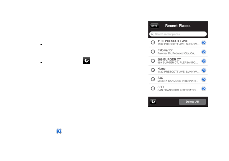 4 recents | Telenav Scout v1.1 for iPhone (open market) User Manual | Page 35 / 129