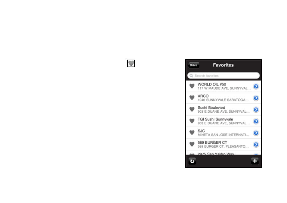 6 favorites | Telenav Scout v1.1 for iPhone (open market) User Manual | Page 38 / 129