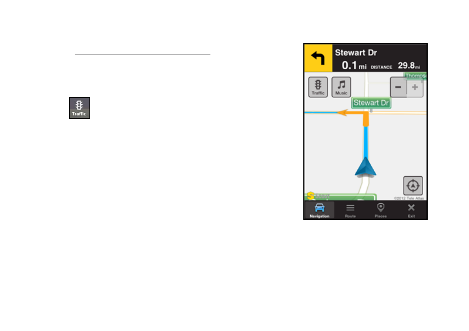 Avoiding traffic from traffic summary | Telenav Scout v1.1 for iPhone (open market) User Manual | Page 64 / 129