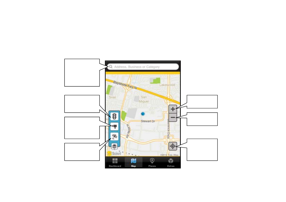 1 map menu options | Telenav Scout v1.1 for iPhone (open market) User Manual | Page 73 / 129