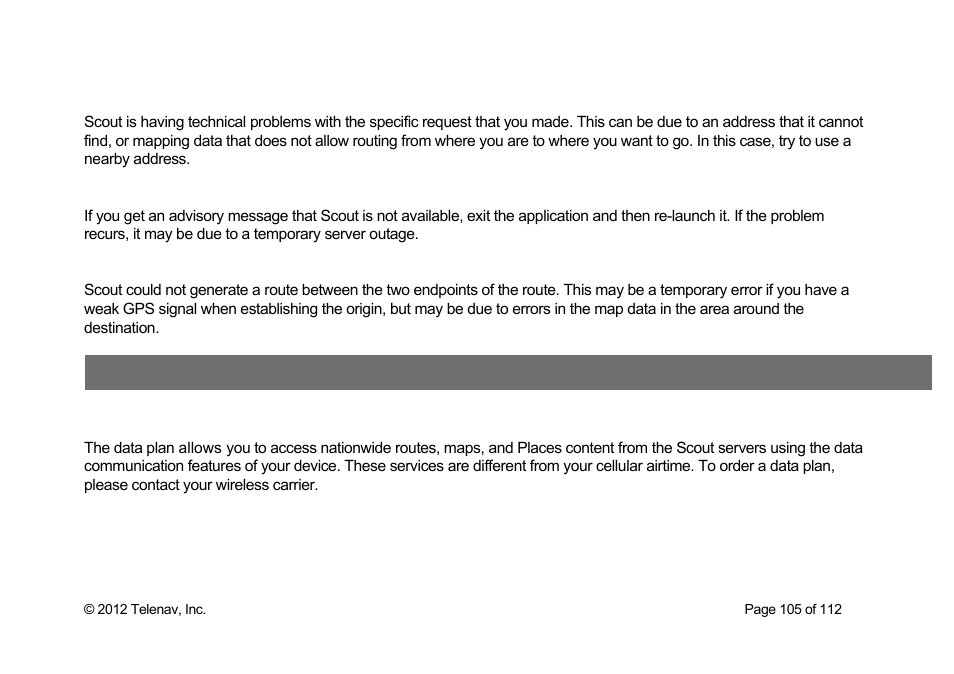 Faqs | Telenav Scout v1.0 for iPhone (open market) User Manual | Page 105 / 112