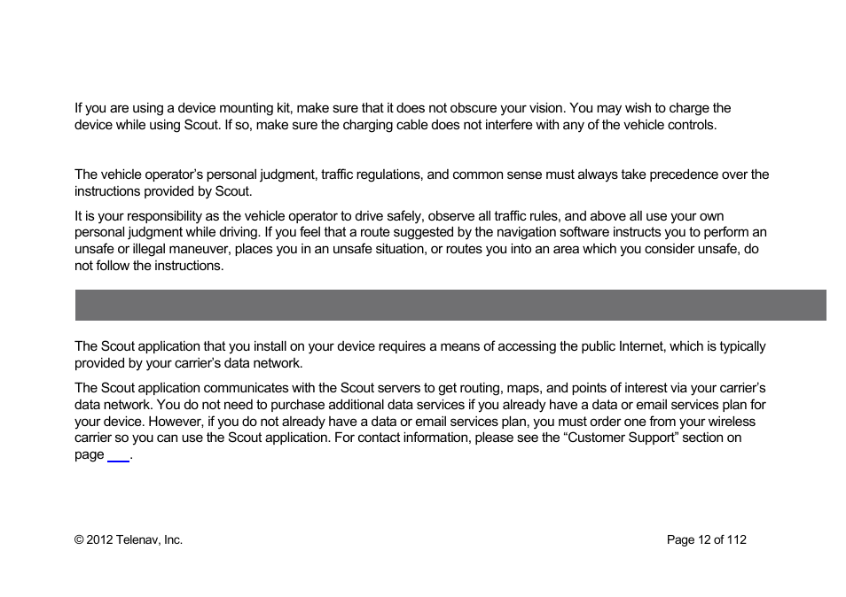 Data service options | Telenav Scout v1.0 for iPhone (open market) User Manual | Page 12 / 112