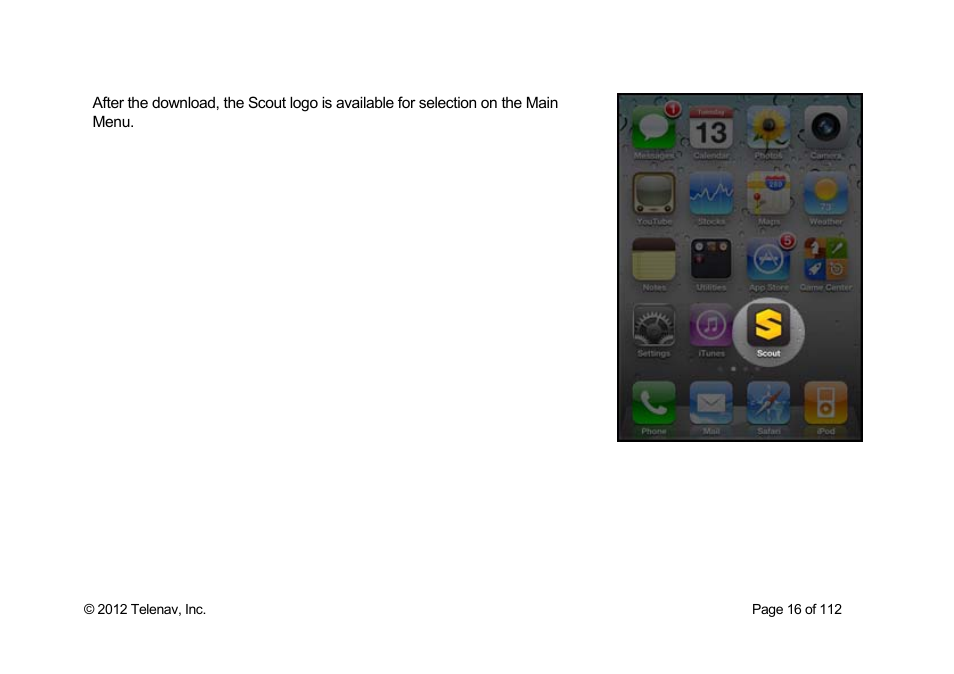 Telenav Scout v1.0 for iPhone (open market) User Manual | Page 16 / 112