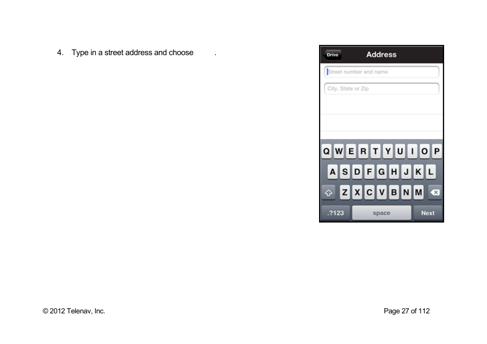 Telenav Scout v1.0 for iPhone (open market) User Manual | Page 27 / 112