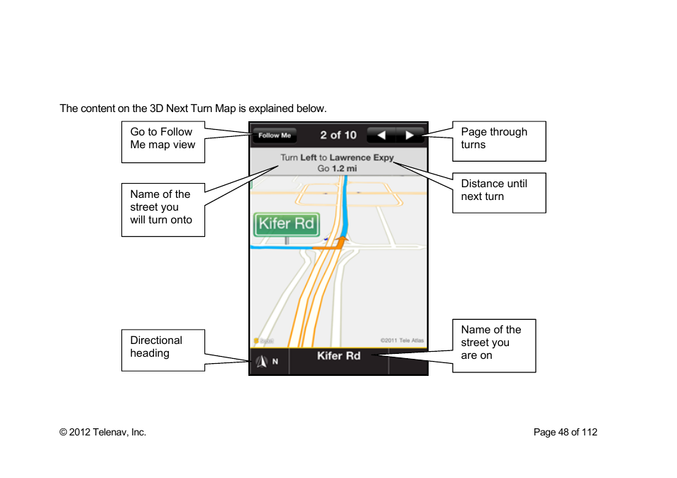 Telenav Scout v1.0 for iPhone (open market) User Manual | Page 48 / 112