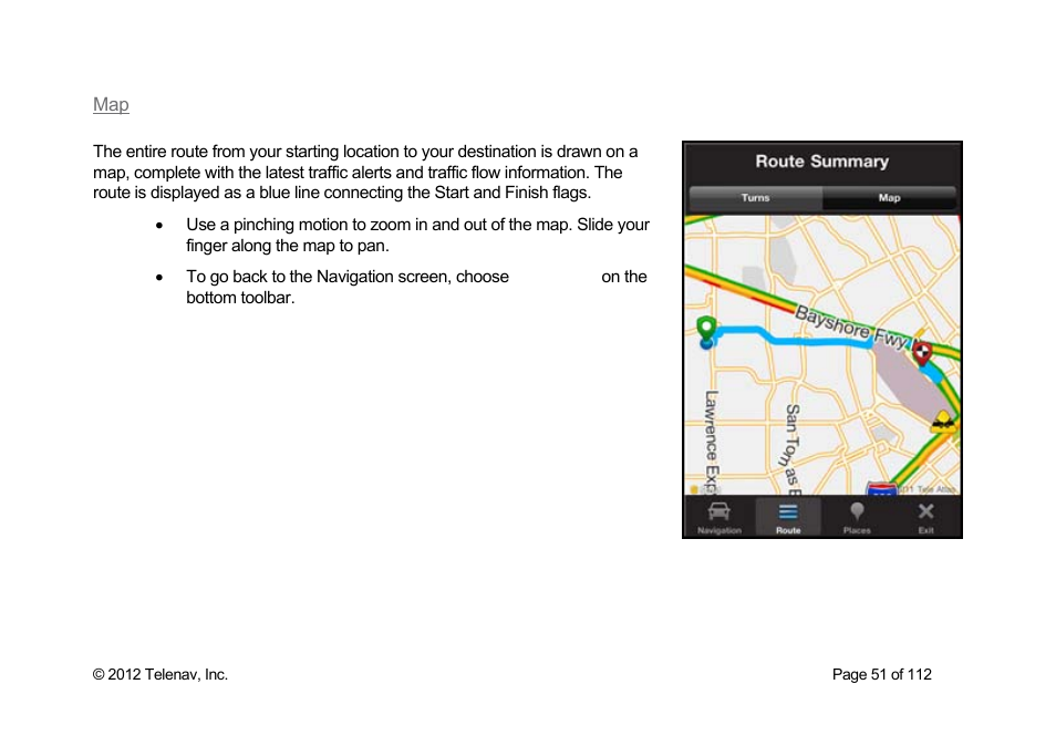 Telenav Scout v1.0 for iPhone (open market) User Manual | Page 51 / 112