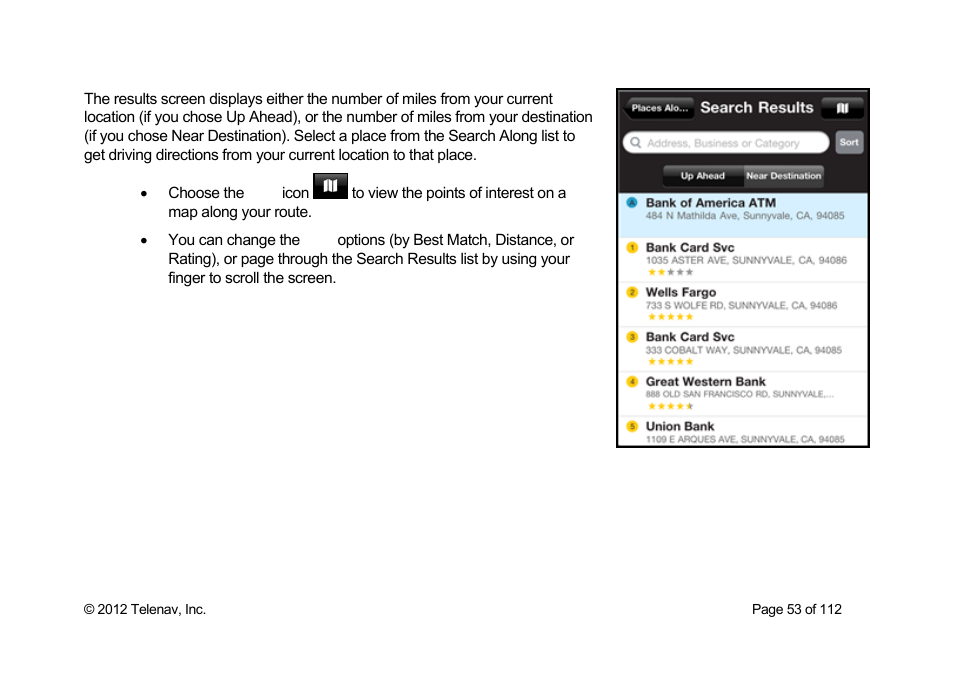 Telenav Scout v1.0 for iPhone (open market) User Manual | Page 53 / 112