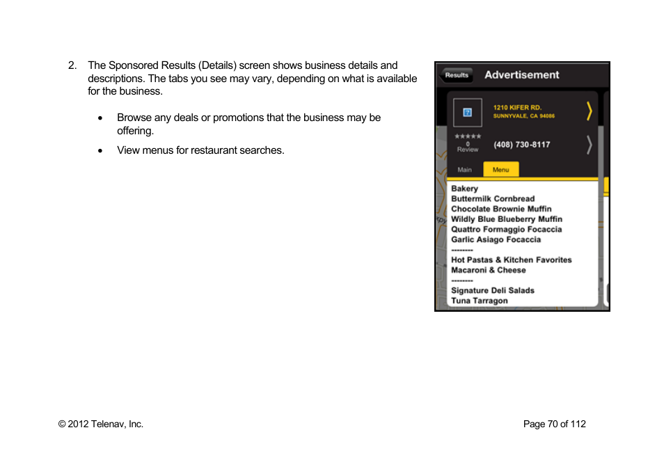 Telenav Scout v1.0 for iPhone (open market) User Manual | Page 70 / 112