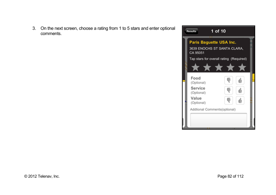 Telenav Scout v1.0 for iPhone (open market) User Manual | Page 82 / 112