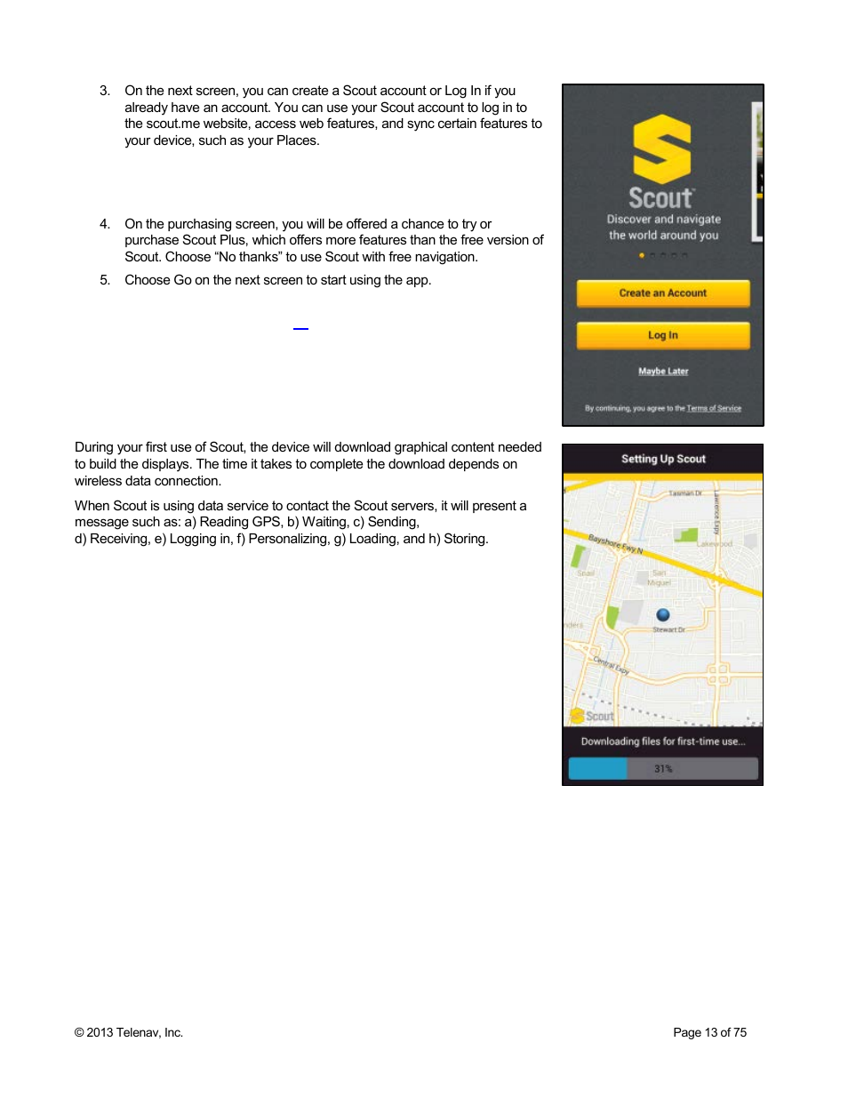 Telenav Scout v1.4 for Android User Manual | Page 13 / 75