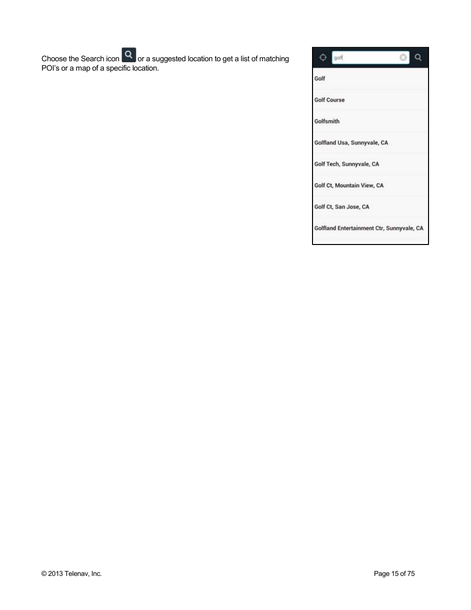 Telenav Scout v1.4 for Android User Manual | Page 15 / 75