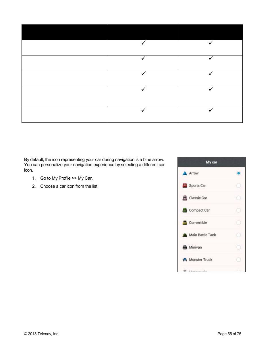 5 my car | Telenav Scout v1.4 for Android User Manual | Page 55 / 75