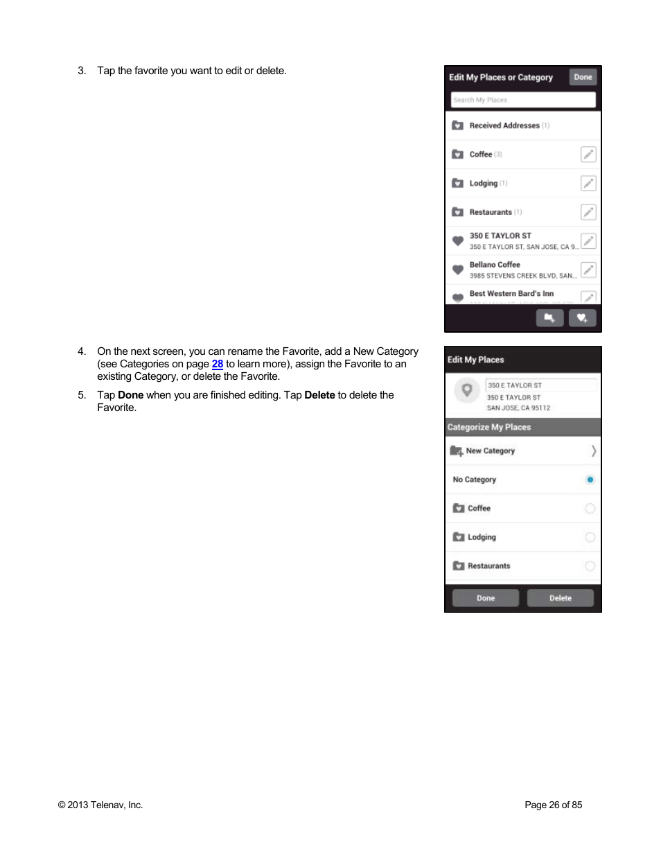 Telenav Scout v1.3 for Android User Manual | Page 26 / 85