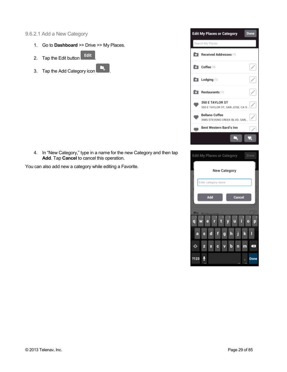 1 add a new category | Telenav Scout v1.3 for Android User Manual | Page 29 / 85