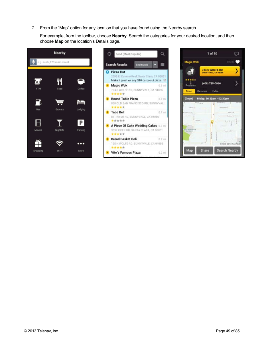 Telenav Scout v1.3 for Android User Manual | Page 49 / 85