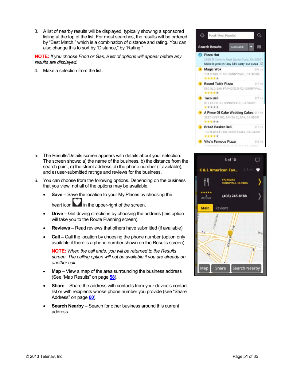 Telenav Scout v1.3 for Android User Manual | Page 51 / 85