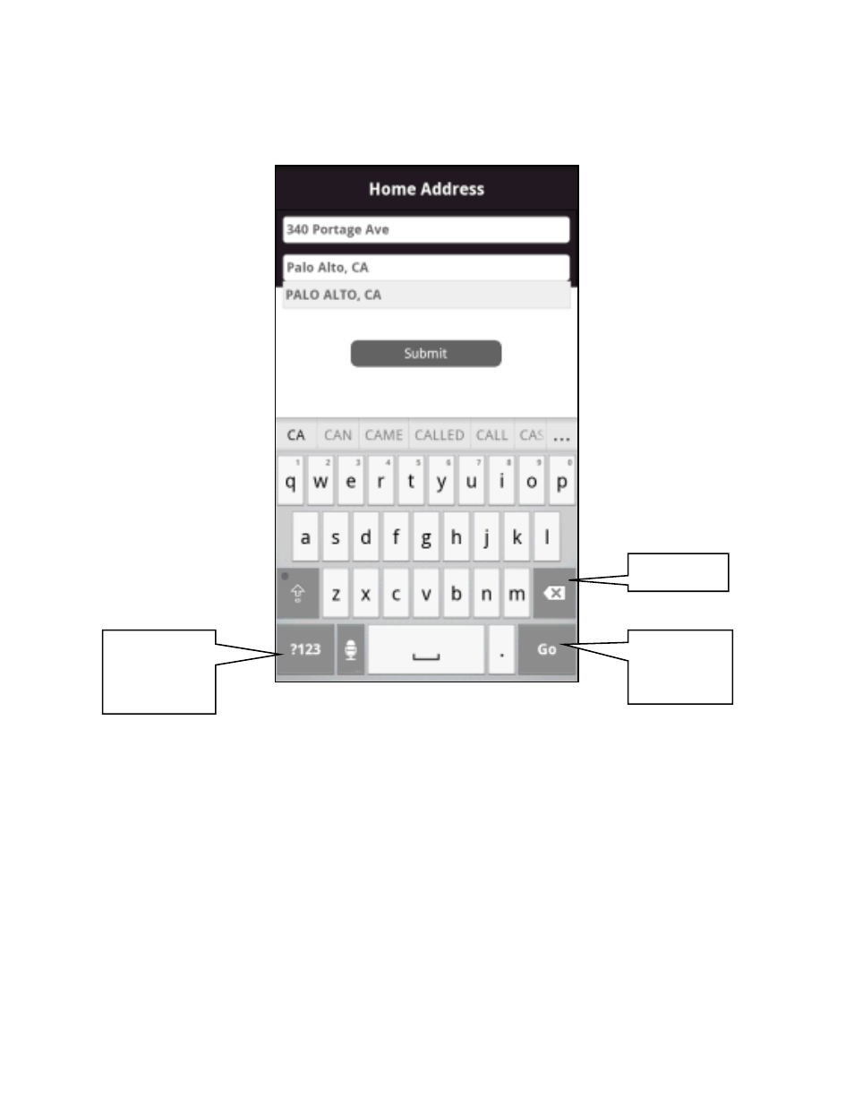 1 on-screen keyboard | Telenav Scout v1.2 for Android User Manual | Page 10 / 87