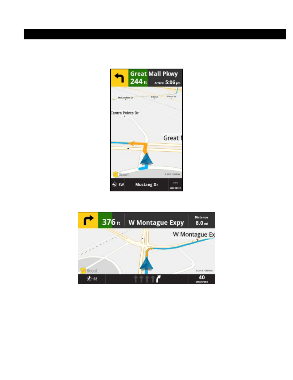 Screen views | Telenav Scout v1.2 for Android User Manual | Page 11 / 87