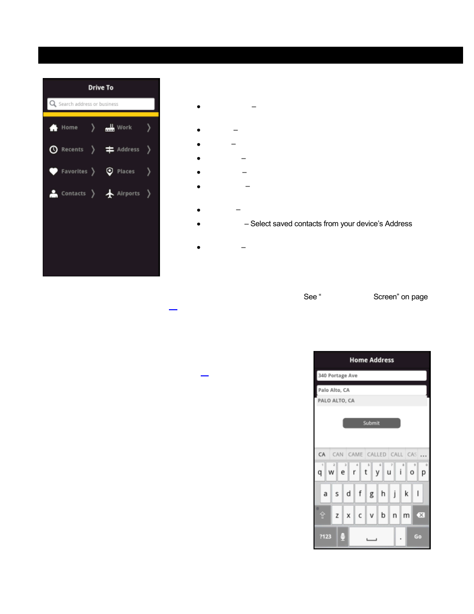 Drive menu, 1 set up home | Telenav Scout v1.2 for Android User Manual | Page 22 / 87