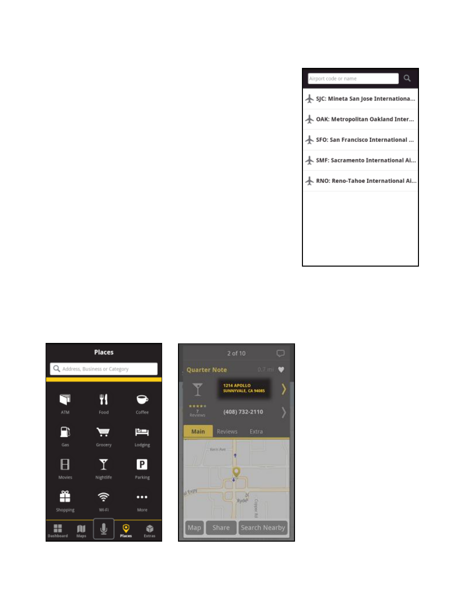 8 airports, 9 other way to get directions | Telenav Scout v1.2 for Android User Manual | Page 32 / 87