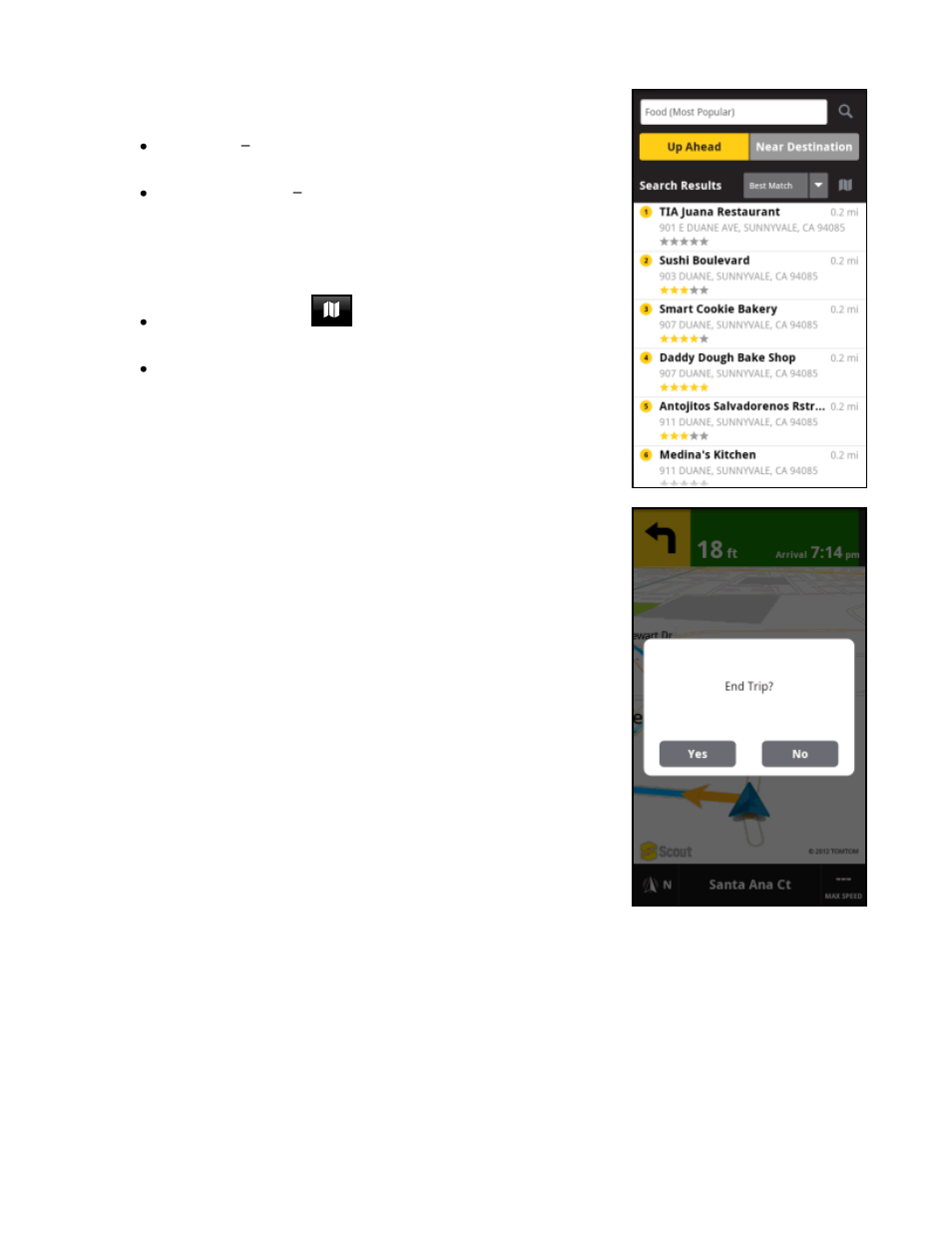 4 exit / end trip | Telenav Scout v1.2 for Android User Manual | Page 45 / 87