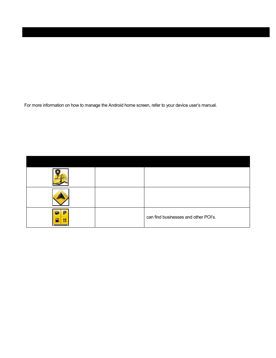 Shortcuts and widgets, 1 shortcuts | Telenav Scout v1.2 for Android User Manual | Page 71 / 87