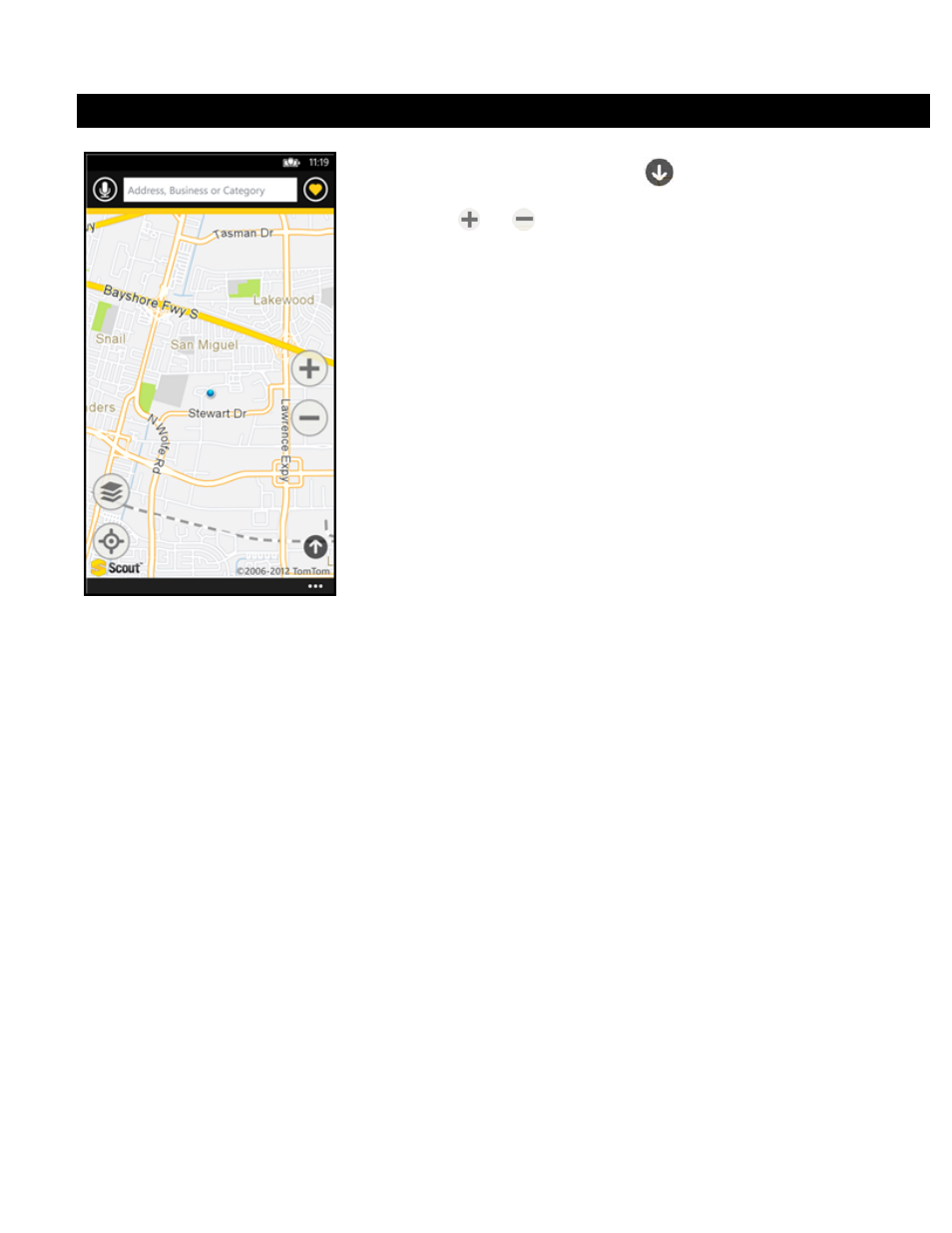 Maps menu | Telenav Scout v1.2 for Windows for T-Mobile User Manual | Page 16 / 70