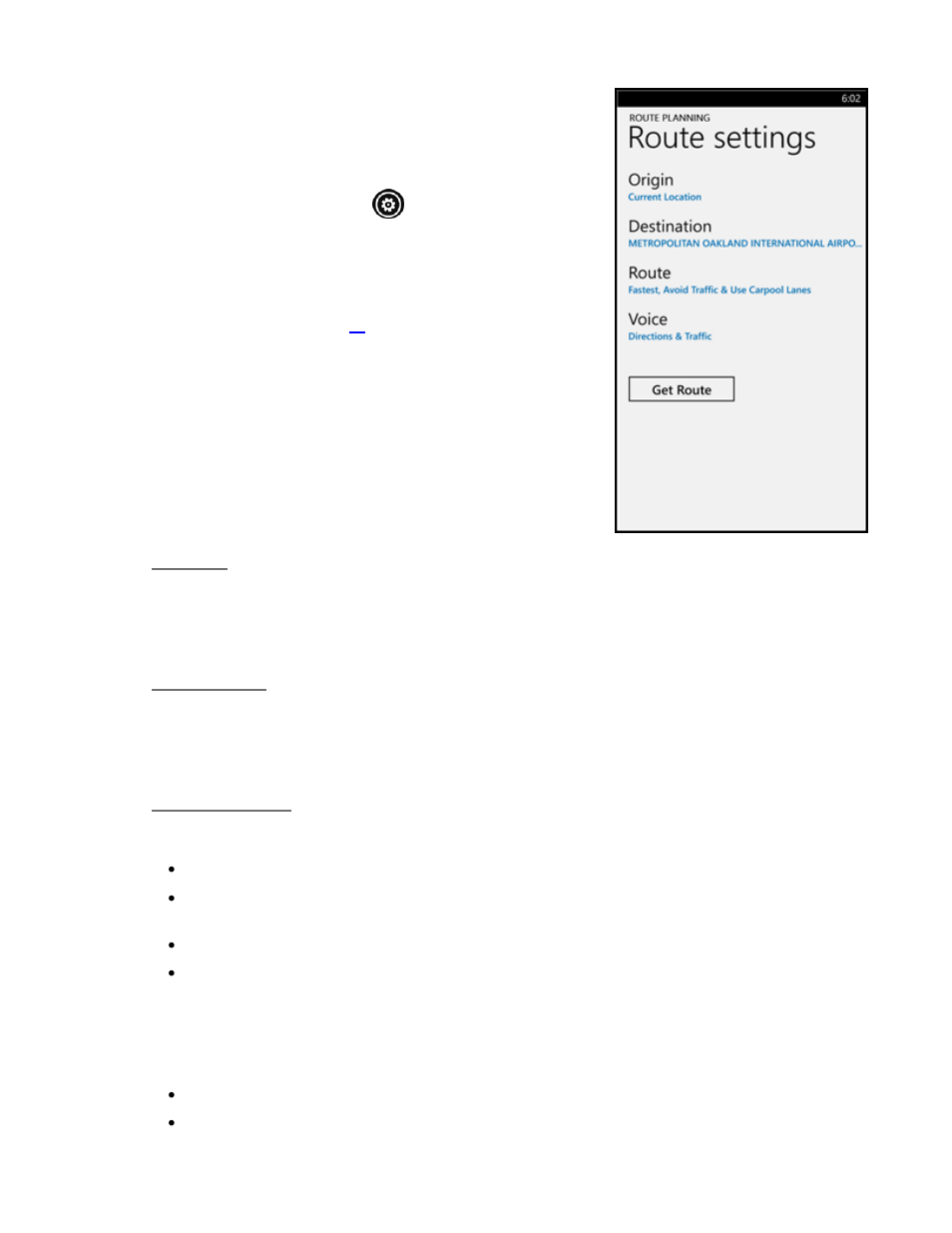 1 editing your route, Edit origin, Edit destination | Edit route settings | Telenav Scout v1.2 for Windows for T-Mobile User Manual | Page 30 / 70
