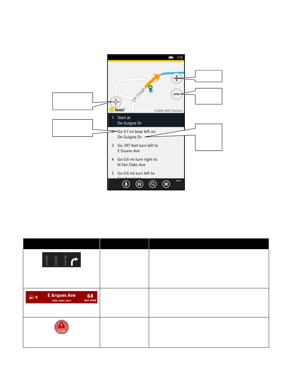 15 on-screen navigation icons | Telenav Scout v1.2 for Windows for T-Mobile User Manual | Page 35 / 70