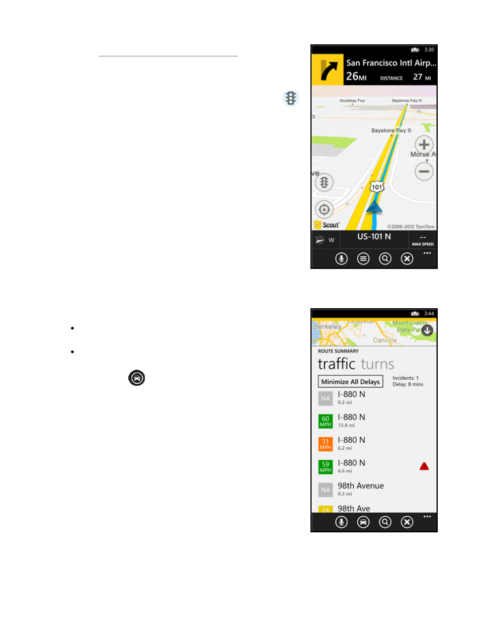 Avoiding traffic from traffic summary | Telenav Scout v1.2 for Windows for T-Mobile User Manual | Page 39 / 70