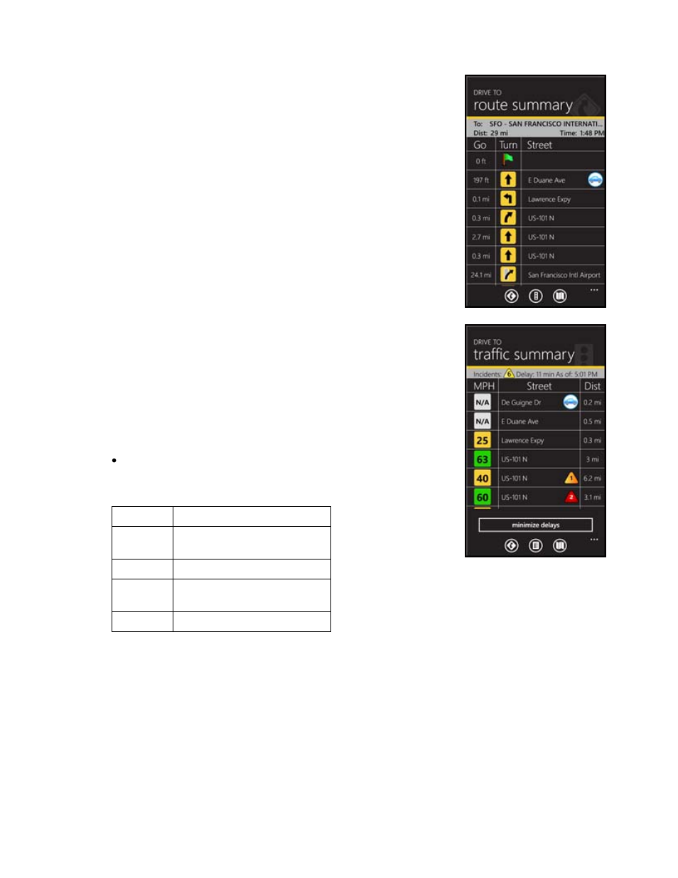 3 route summary, 4 traffic summary, Route summary | Traffic summary | Telenav Scout v1.0 for Windows for T-Mobile User Manual | Page 27 / 74