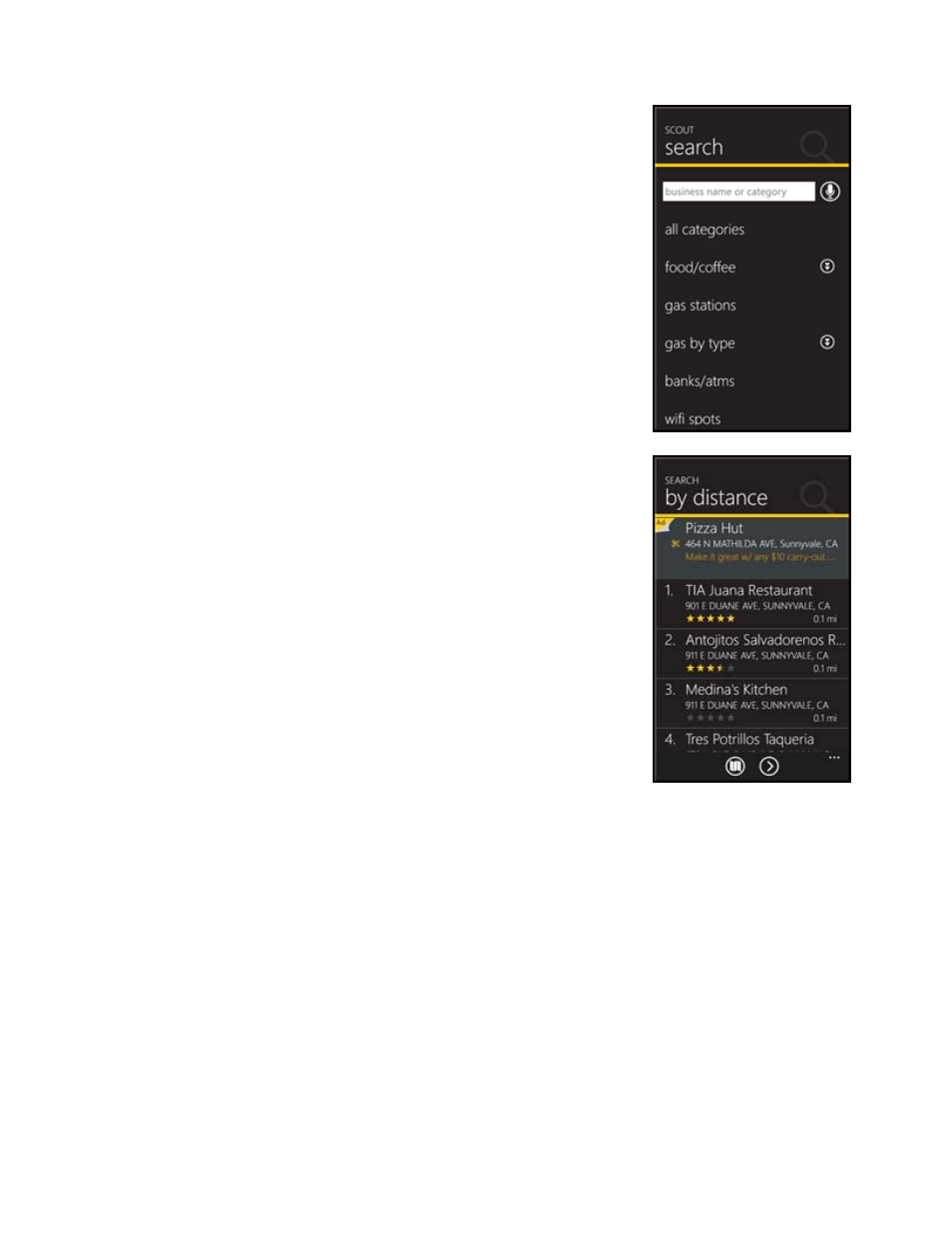 6 search along, Search along | Telenav Scout v1.0 for Windows for T-Mobile User Manual | Page 30 / 74