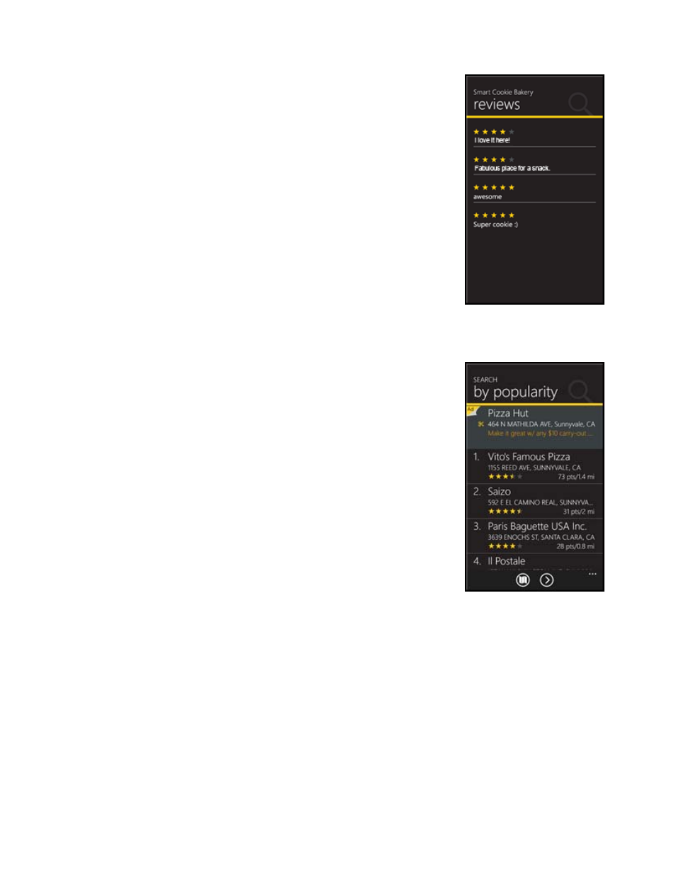 2 submit your own rating, Submit your own rating, For more | Telenav Scout v1.0 for Windows for T-Mobile User Manual | Page 42 / 74