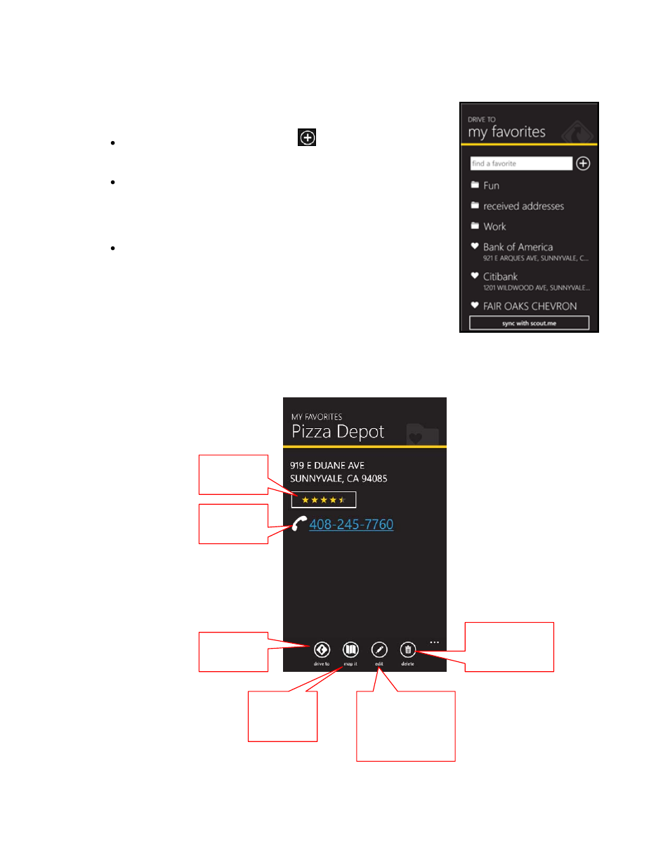 1 my favorites, My favorites | Telenav Scout v1.0 for Windows for T-Mobile User Manual | Page 50 / 74