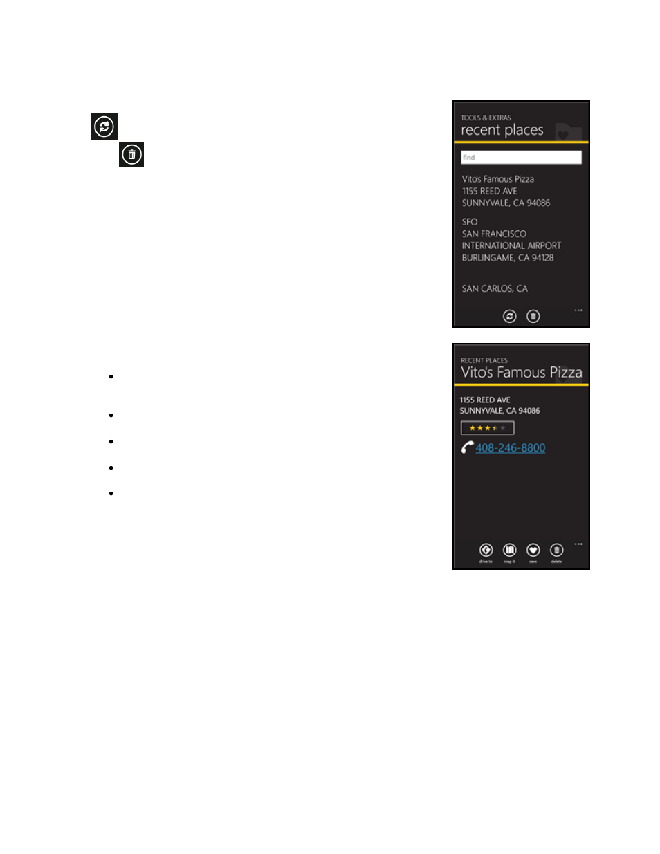 3 recent places, Recent places | Telenav Scout v1.0 for Windows for T-Mobile User Manual | Page 54 / 74