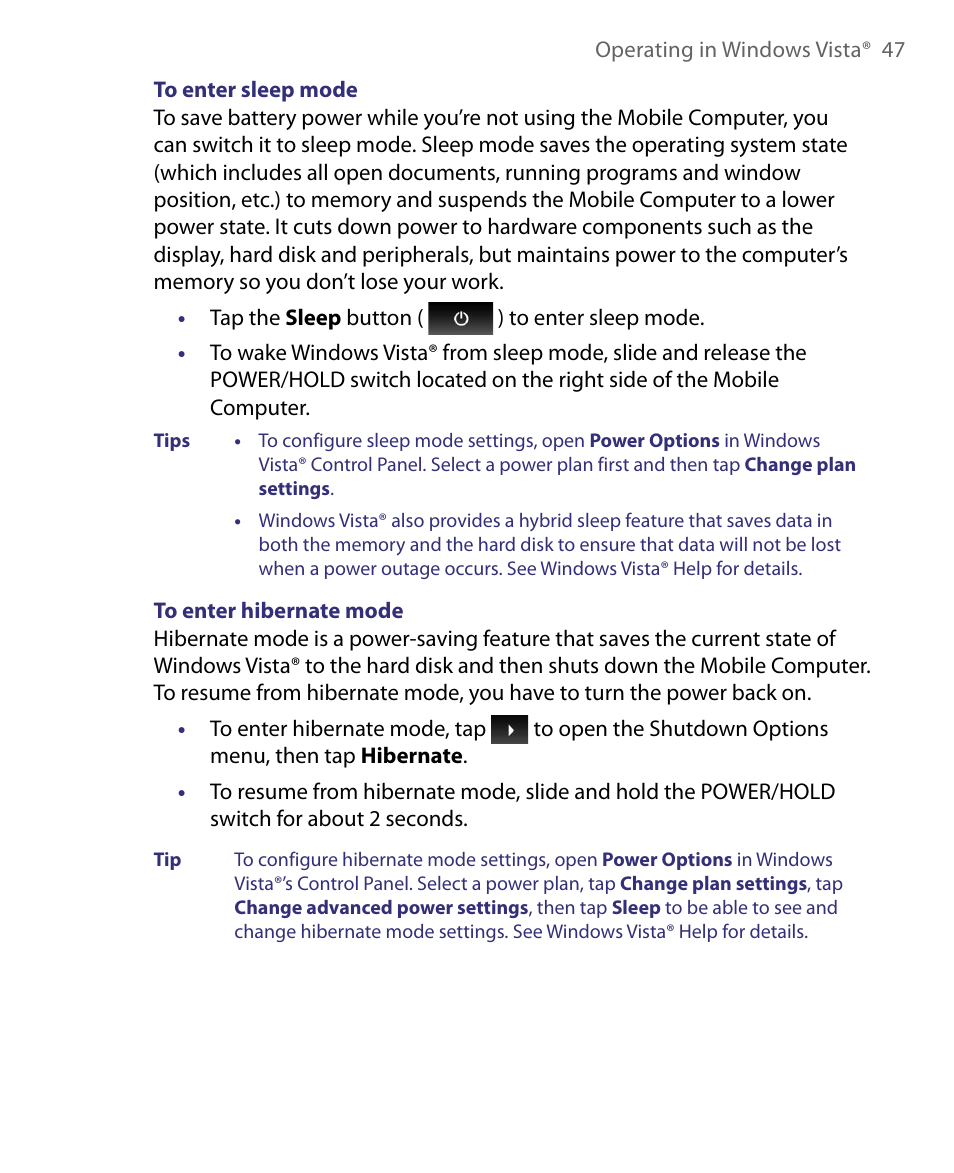 Telenav for Unlocked Supported Devices: Mobile Office - HTC Shift User Manual | Page 47 / 136