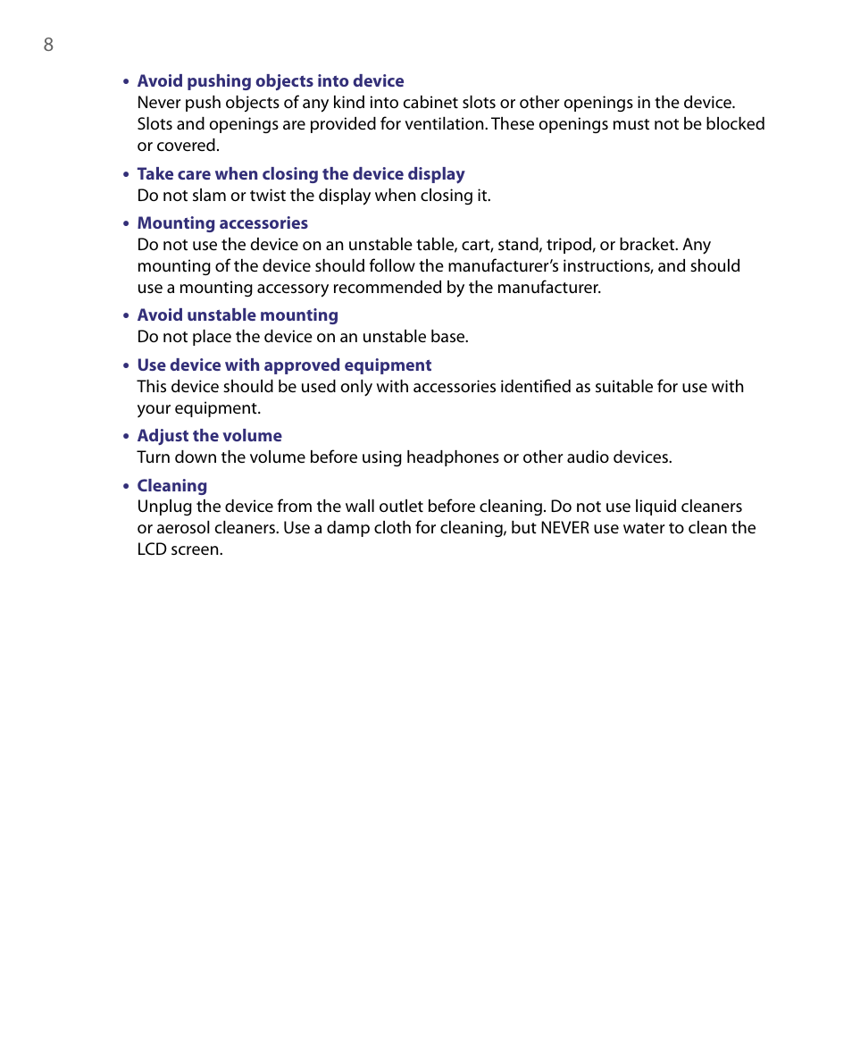 Telenav for Unlocked Supported Devices: Mobile Office - HTC Shift User Manual | Page 8 / 136