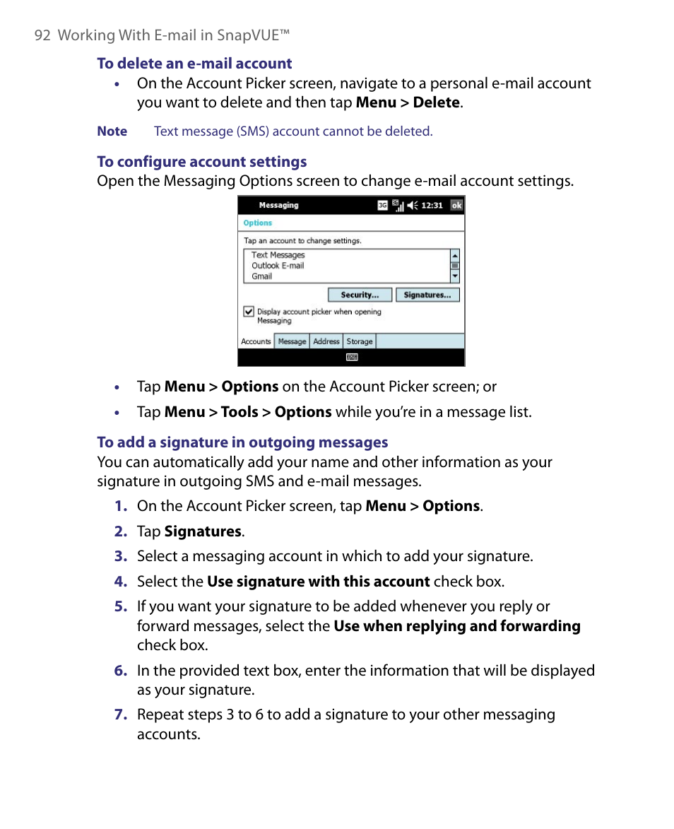 Telenav for Unlocked Supported Devices: Mobile Office - HTC Shift User Manual | Page 92 / 136