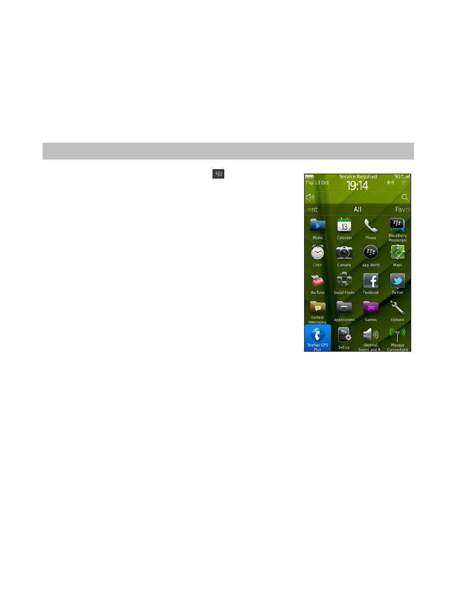 Network access, Launching telenav gps plus | Telenav for Verizon Supported Devices: v6.2 for BlackBerry User Manual | Page 12 / 64