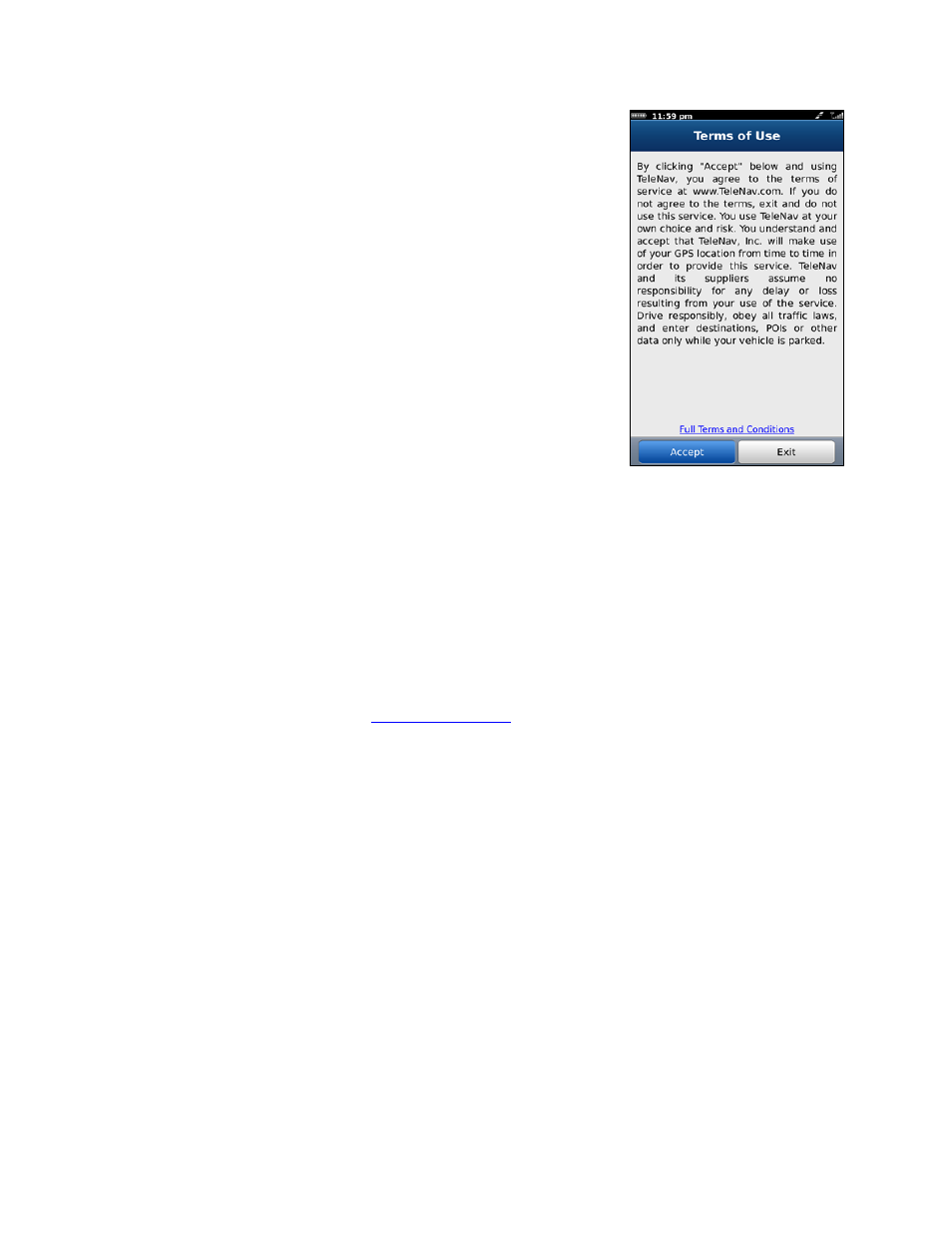 Telenav for Verizon Supported Devices: v6.2 for BlackBerry User Manual | Page 13 / 64