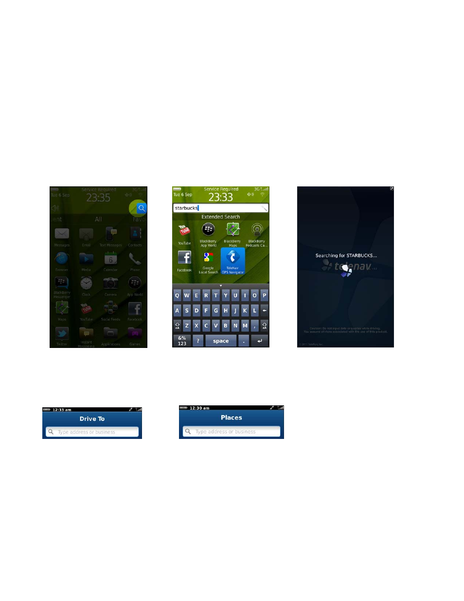 Blackberry universal search, Search bar | Telenav for Verizon Supported Devices: v6.2 for BlackBerry User Manual | Page 15 / 64