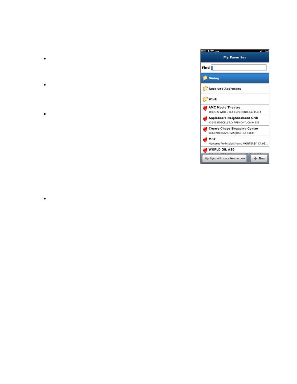 Telenav for Verizon Supported Devices: v6.2 for BlackBerry User Manual | Page 19 / 64