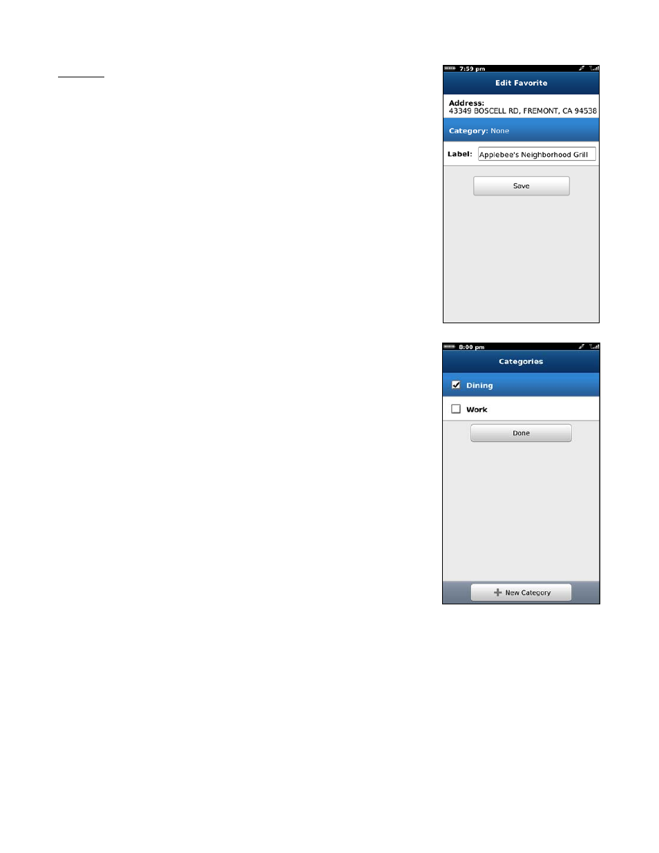 Category | Telenav for Verizon Supported Devices: v6.2 for BlackBerry User Manual | Page 20 / 64