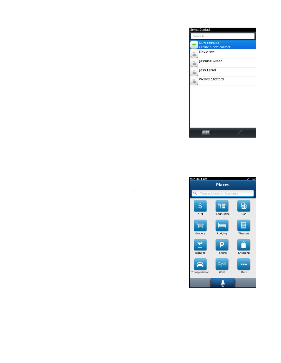 Places | Telenav for Verizon Supported Devices: v6.2 for BlackBerry User Manual | Page 24 / 64