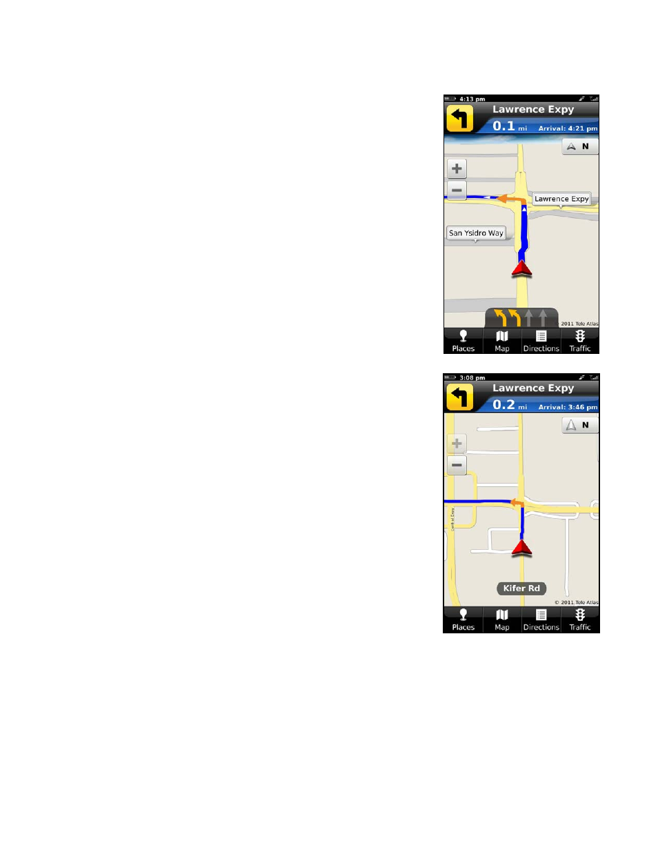 Navigation views, 3d moving map, 2d moving map | Telenav for Verizon Supported Devices: v6.2 for BlackBerry User Manual | Page 28 / 64
