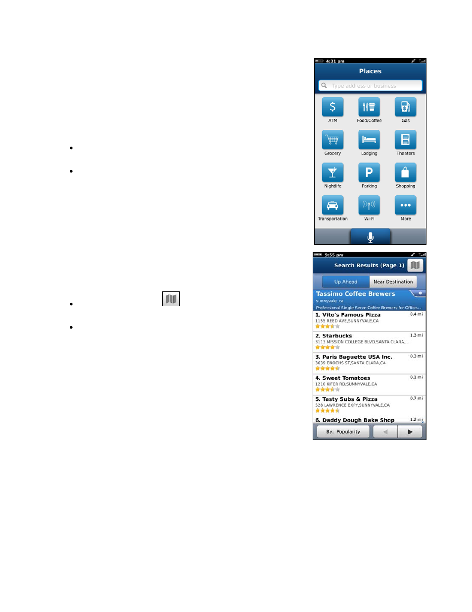 Places | Telenav for Verizon Supported Devices: v6.2 for BlackBerry User Manual | Page 31 / 64