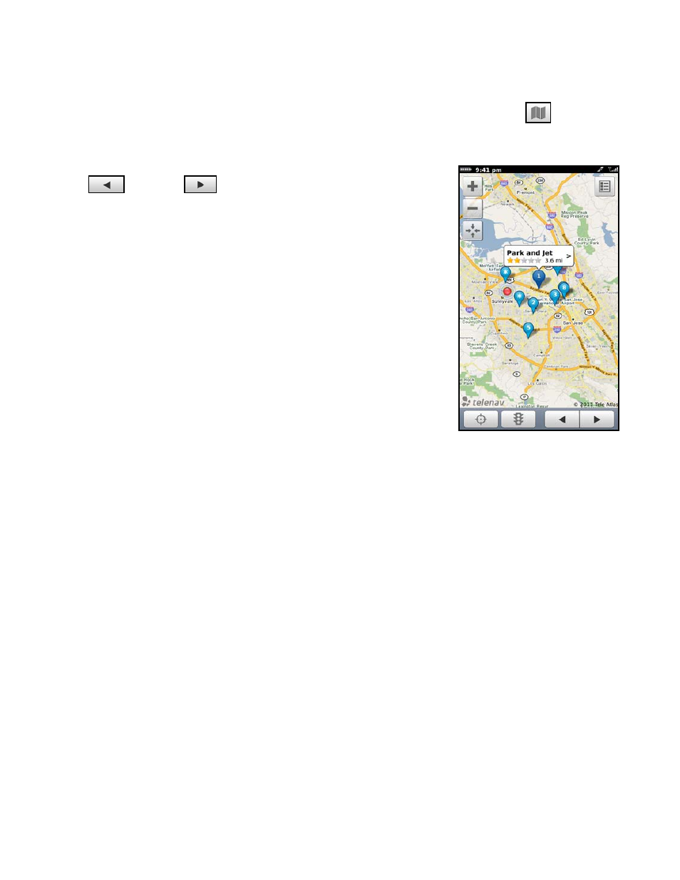 Map results | Telenav for Verizon Supported Devices: v6.2 for BlackBerry User Manual | Page 40 / 64