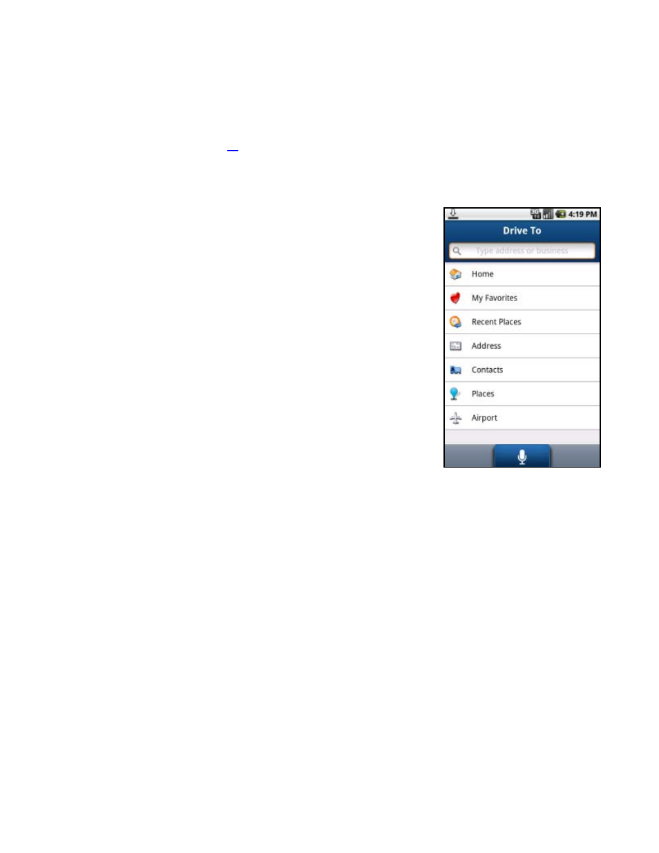 Getting driving directions, Resume trip, Home | My favorites | Telenav for Verizon Supported Devices: v6.2 for Android phones User Manual | Page 12 / 57